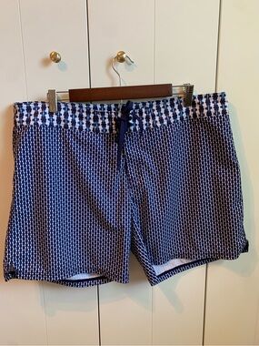 PrAna Makenna Board Shorts Womens XL Blue White